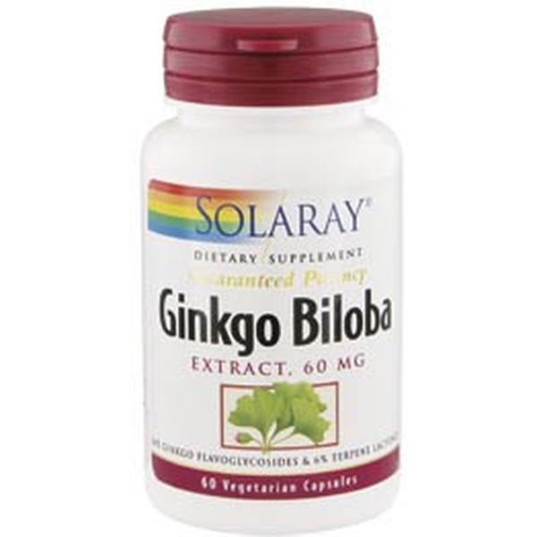 Solaray Ginkgo Biloba 60 Mg 60 Caps