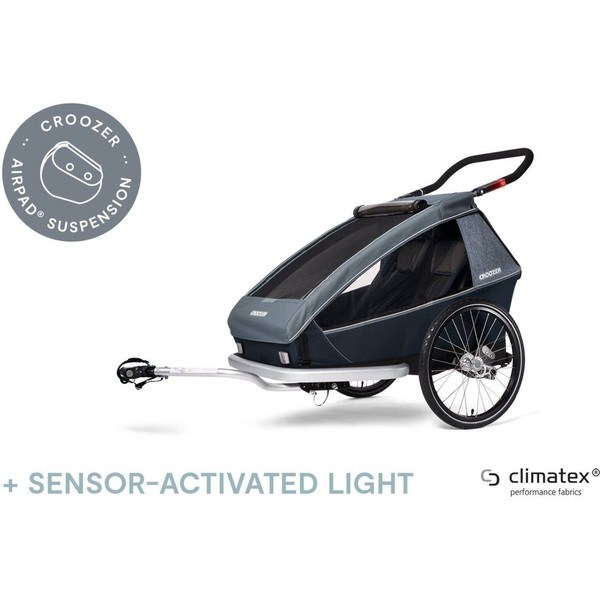 Croozer Remolque Niño Kid Vaaya 2 Biplaza 2020 Azul Grafito