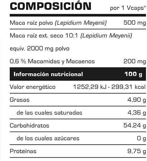 VitOBest Maca Andina 700 mg 60 cápsulas Veganas