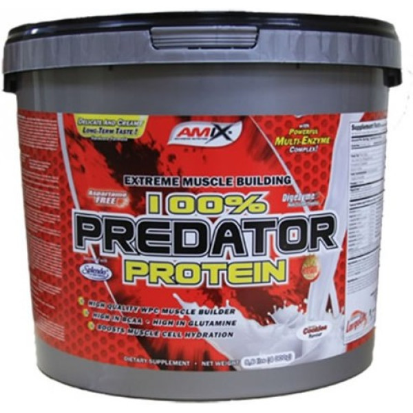 Amix Predator Protein 4 Kg - Proteine in Polvere, Crescita Massa Muscolare / Contiene Enzimi Digestivi