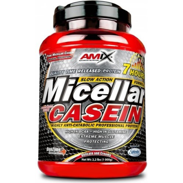 Amix Micellar Casein 1 Kg - Proteine a rilascio prolungato + Contribuisce ad aumentare la massa muscolare magra
