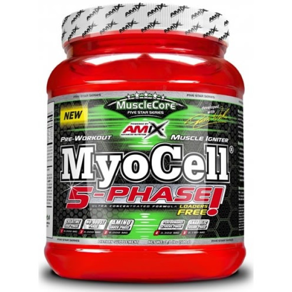Amix MuscleCore MyoCELL 5 Phase 500 gr - La polvere pre-allenamento contribuisce a migliorare le prestazioni