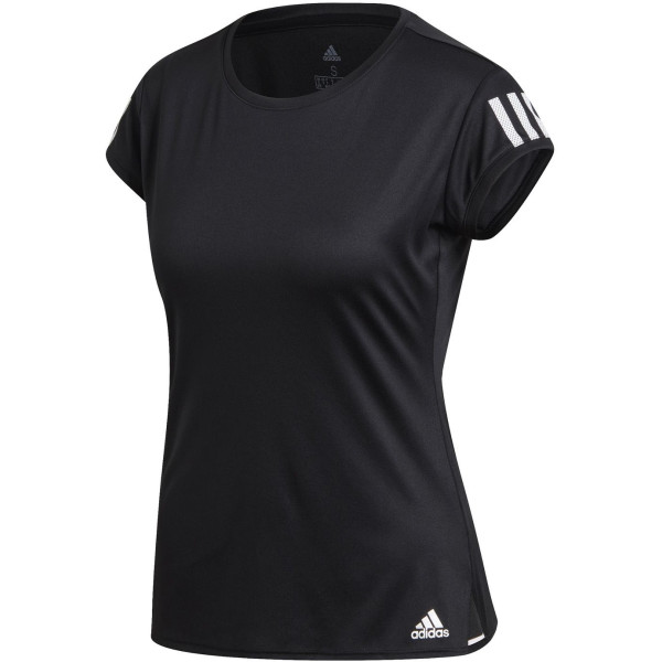 Adidas Camiseta Club 3 Str Mujer Negro - Plata