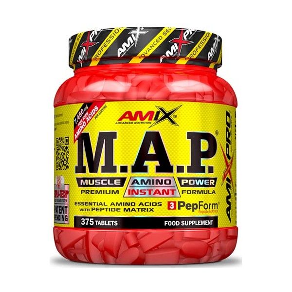 Amix Pro M.A.P. Muscle Amino Power 375 comprimidos - Aminoácidos essenciais isentos de gordura e açúcar