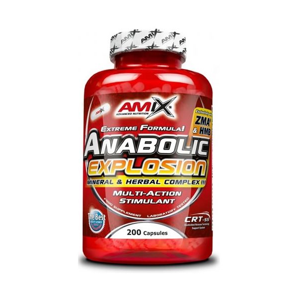AMIX Anabolic Explosion 200 Cápsulas - Suplemento Esportivo Contribui para o Aumento da Força e Massa Muscular
