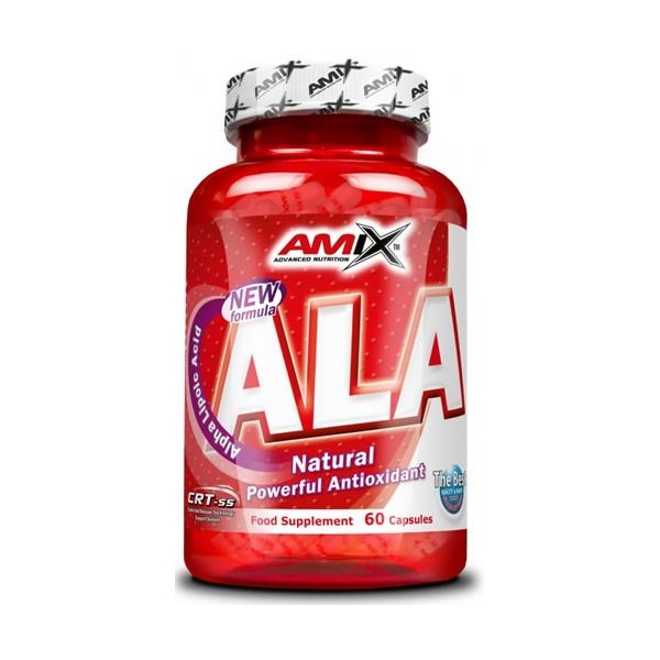 Amix ALA - Ácido Alfa Lipóico 60 Caps / Antioxidante Natural - Favorece el Desarrollo de Masa Muscular