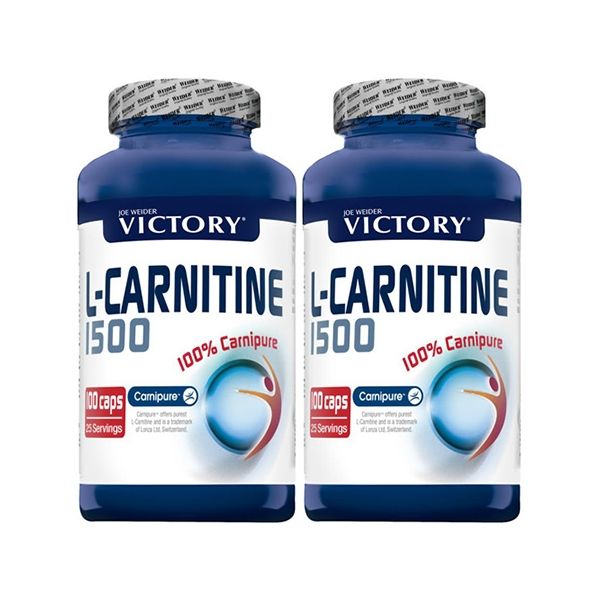 Pack Victory L-Carnitina 1500 - 100% Carnipure -  2 Botes x 100 Cápsulas