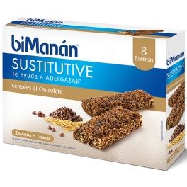 BiManan Barrita Sustitutive Cereales al Chocolate 8 barritas x 58 gr BiManan Barrita Sustitutive Cereales al Chocolate 8 barritas x 58 gr