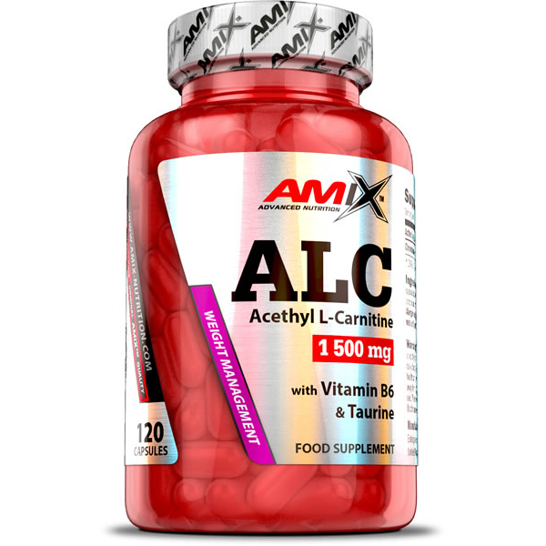 Amix Carniline ALC 120 caps - Contribuye a la Pérdida de Masa Grasa Corporal Contiene Acetil-L-Carnitina, Taurina y Vitamina B6