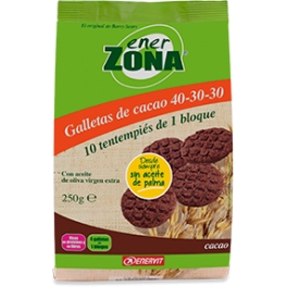 EnerZona Galletas de Cacao. 4 galletas x 24 gr EnerZona Galletas de Cacao. 4 galletas x 24 gr