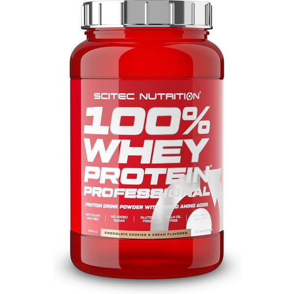 Scitec Nutrition 100% Whey Protein Professional 920 Gr - Formule Améliorée Sans Gluten Ni Sucres