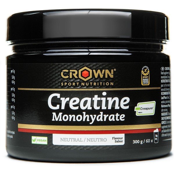 Crown Sport Nutrition Creatine Monohydrate Creapure 300g - Avec certification antidopage Informed Sport, sans allergène