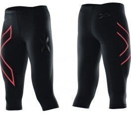 Malla pirata Mujer 2XU 3/4 Compression Tights Negro Logo Naranja Malla pirata Mujer 2XU 3/4 Compression Tights Negro Logo Naranja