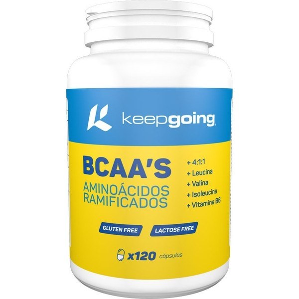 Keepgoing Aminoácidos de Cadeia Ramificada (BCAA) Cápsulas 120 capsulas