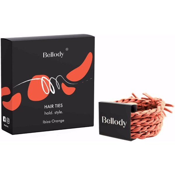 Bellody Original Hair Ties Ibiza Orange 4 Uds Unisex