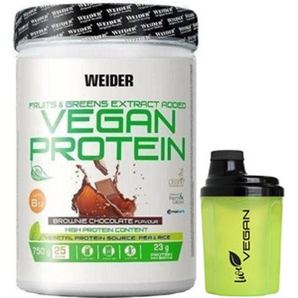 GIFT Pack Weider Vegan Protein 750 gr + Shaker Nano Vegan Green 300 ml -  BULEVIP