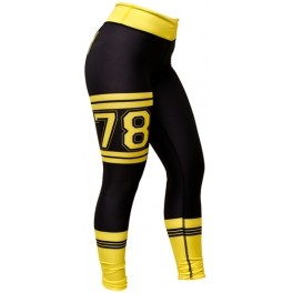 Trend Legging Fitness Largo Mujer Rugby 78 Negro - Amarillo Trend Legging Fitness Largo Mujer Rugby 78 Negro - Amarillo