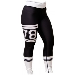 Trend Legging Fitness Largo Mujer Rugby 78 Negro - Blanco Trend Legging Fitness Largo Mujer Rugby 78 Negro - Blanco