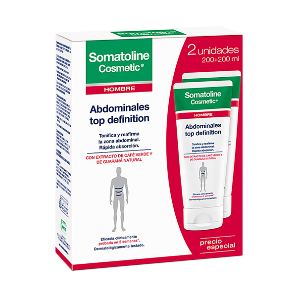 Somatoline Cosmetic Abdominaux Top Definition Homme SportCool 2 flacons x 200 ml