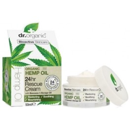 Dr Organic Hemp Oil 24hr Rescue Cream - Crema Rescate 24hr de Aceite de Cañamo 50 ml Dr Organic Hemp Oil 24hr Rescue Cream - Crema Rescate 24hr de Aceite de Cañamo 50 ml