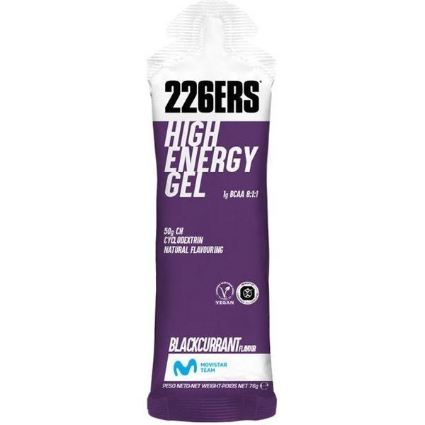 226ERS HIGH ENERGY GEL BCAA'S - 1 gel x 60 ml - Gel Energetico Senza Glutine - Vegano - Con Ciclodestrina - 1g di BCAA e 50g di Carboidrati
