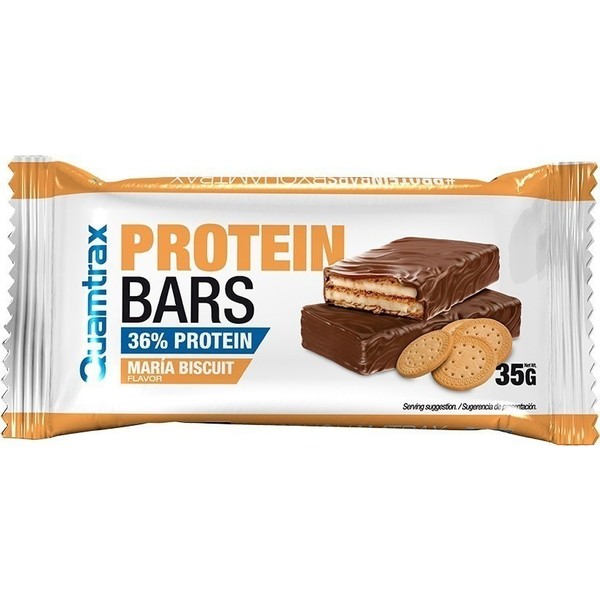 Quamtrax Protein Bars 1 barrita x 35 gr - Con Creatina Monohidrato y un 36% de Proteína - Perfecta para Tomar Después de tus Entrenamientos