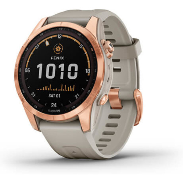 Garmin Fenix 7s Solar Blanco Light Oro Rosa