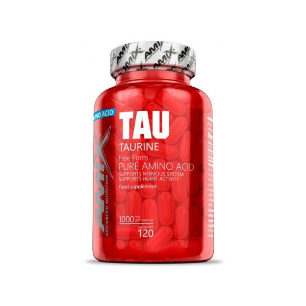 Amix Taurine 120 Caps - Aminoacido puro / Supporta il funzionamento del sistema nervoso e l'attività del cuore