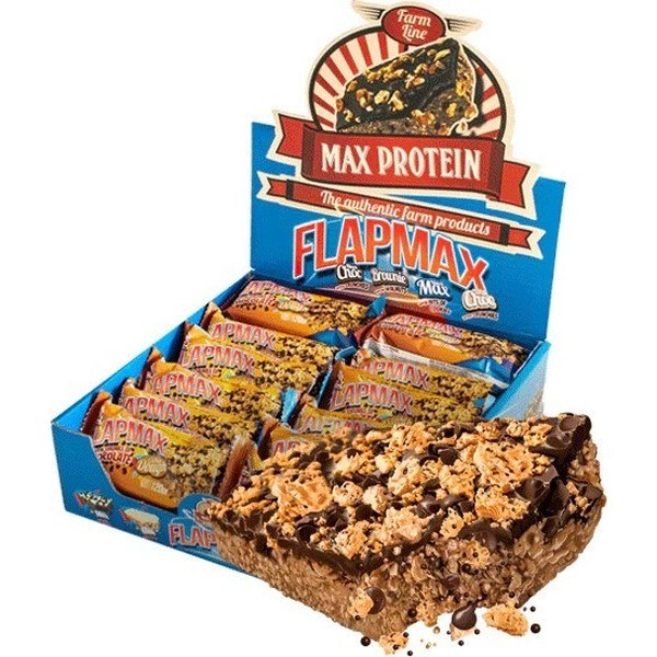 Max Protein Flap Max - Biscuit aux pépites de chocolat FlapJack 24 Barres x 120 Gr