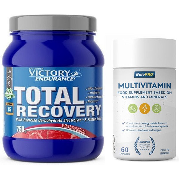 Pack Victory Endurance Total Recovery 750g + BulePRO Multivitaminas 60 Caps