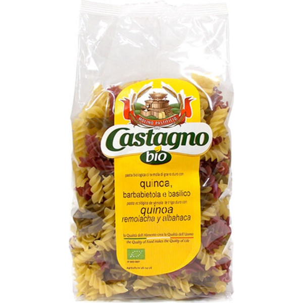 Castagno Espirales De Trigo Tricolor Con Quinoa. Remolacha Y Albahaca 500 G