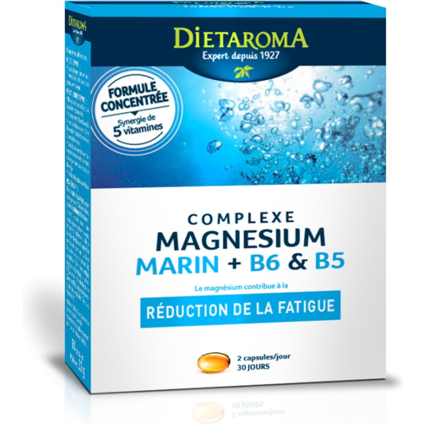 Dietaroma Magnesio Marino + B6 Y B5 Reducción De La Fatiga 60 Caps