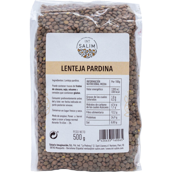 Intsalim Lentejas Pardina 500 G