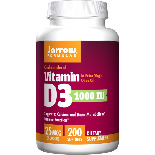 Jarrow Formulas Vitamina D3 1000 Iu 200 Perlas