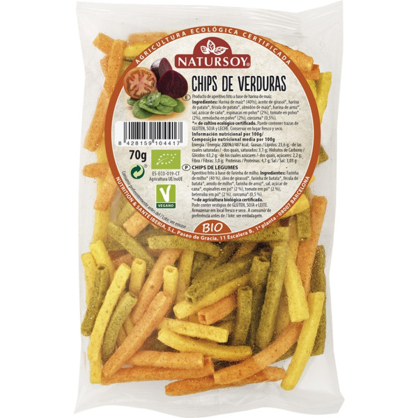 Natursoy Chips De Verduras 70 G