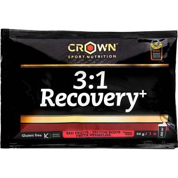 Crown Sport Nutrition 3:1 Recovery+ Environ 50 G - Récupération musculaire pour les sports d'endurance avec certification sportive informée antidopage. Sans gluten