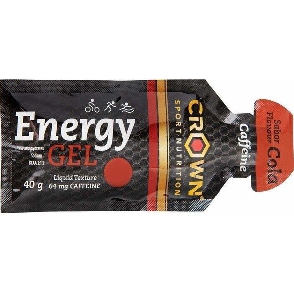 Crown Sport Nutrition Energy Gel 1 x 40g - Gel Energético Técnico Com Extra Sódio, Aminoácidos E Textura Líquida. Sem alérgenos