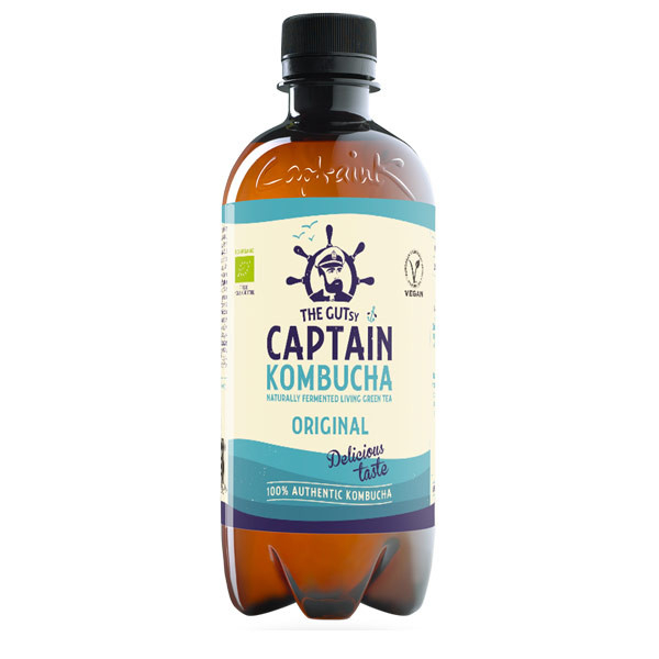 Captain Kombucha Original - Bio-Getränk 1 Liter - Gesunde Alternative zu Erfrischungsgetränken
