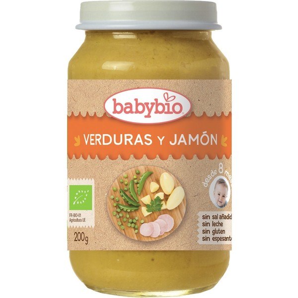 Babybio Potito Verduras Y Jamon 200 Gr