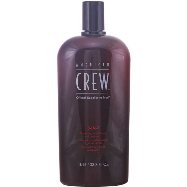 American Crew 3 In 1 Shampoo Conditioner & Body Wash 1000 Ml Unisex