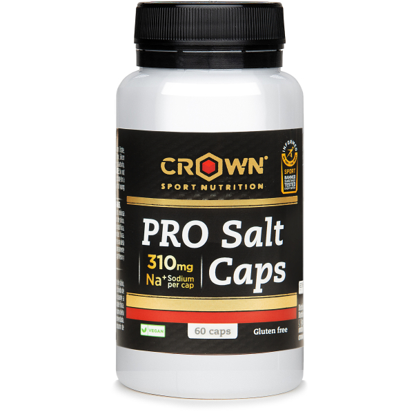 Crown Sport Nutrition PRO Salt Caps 60 caps, Sales con 310 mg/sodio por cápsula y 4 minerales, Sin alérgenos