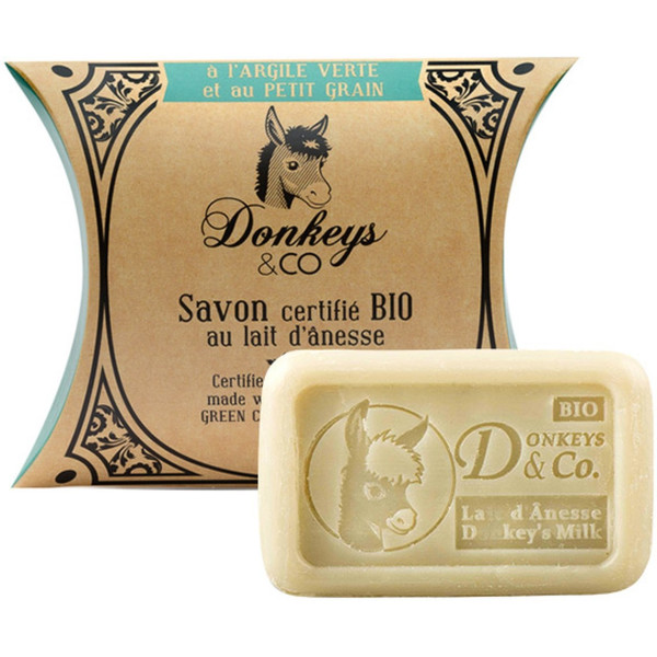 Donkeys & Co Jabón De Leche De Burra Con Arcilla Verde Y Naranja Acida Bio 100 G
