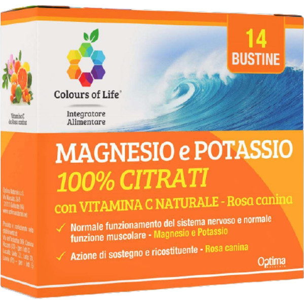 Colours Of Life Magnesio Y Potasio 100% Citratos Y Vitamina C 14 Sobres
