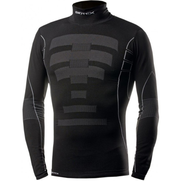 Camiseta Biotex Manga Longa Efeito Quente Termal Preto 3D