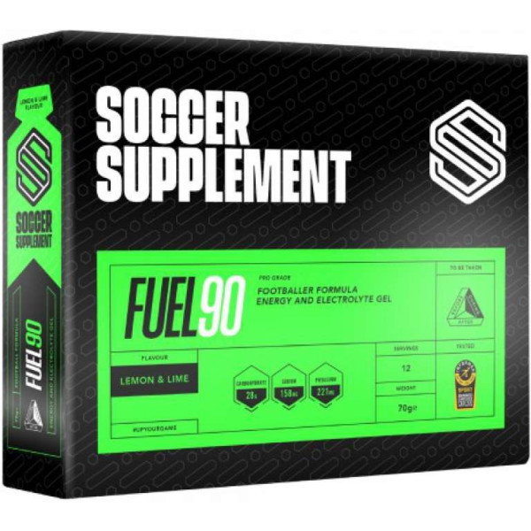Select Suplemento De Fútbol Fuel90 Gel Energético De Lima-limón (pack 12) - 12x70g