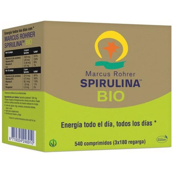 Marcus Rohrer Bio Spirulina Recharge 540 Comp