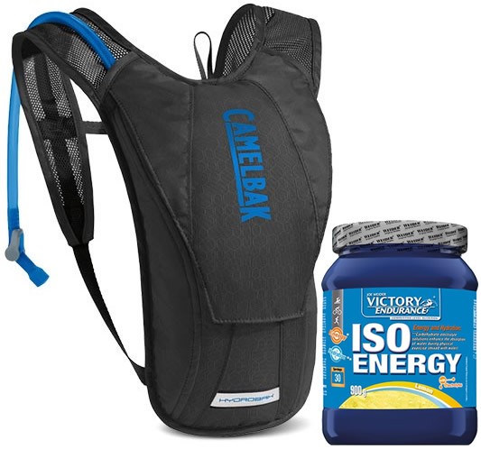 Pack Camelbak Hydrobak Negro-Azul Edicion Limitada + Victory Endurance Iso Energy 900 gr Pack Camelbak Hydrobak Negro-Azul Edicion Limitada + Victory Endurance Iso Energy 900 gr
