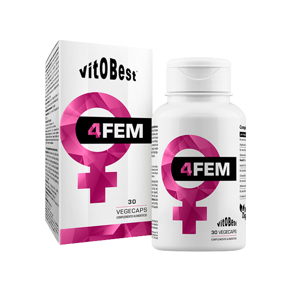 Vitobest 4fem - 30 Vegecaps / Natürliche Formel - Erhöhtes Verlangen und weibliche sexuelle Gesundheit