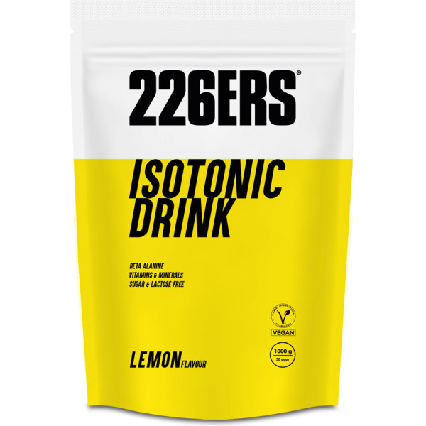 226ERS ISOTONIC DRINK 1 KG - Bebida isotônica sem glúten - Vegan - Sem Açúcar / Sem Açúcar - com Amilopectina, Beta Alanina, Sais Minerais e Vitaminas - Treino Intenso e Hidratação