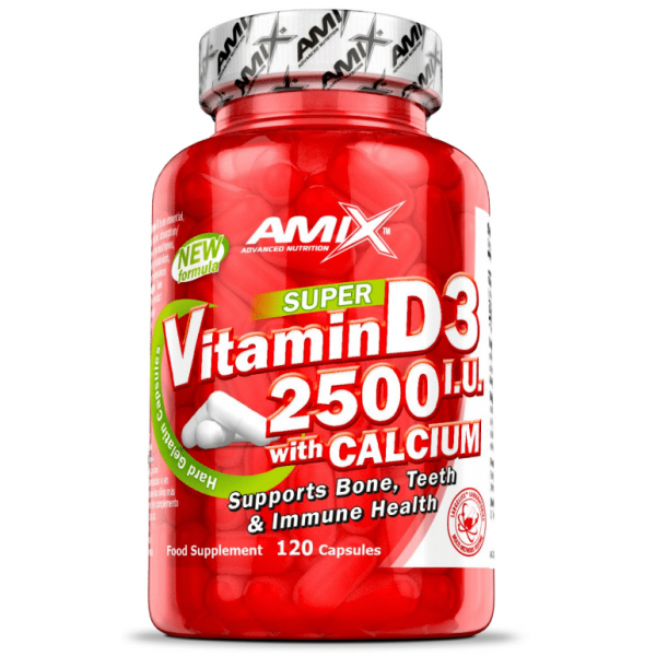 Amix Vitamina D3 2500 UI + Cálcio 120 cápsulas